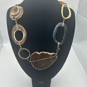 Chico’s Elegant Multicolor Stone Long Necklace